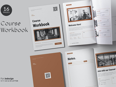 The Course Workbook | Minimal annual catalog clean course course workbook download psd free indesign job magazine minimal modern print report social socialmedia template workbook