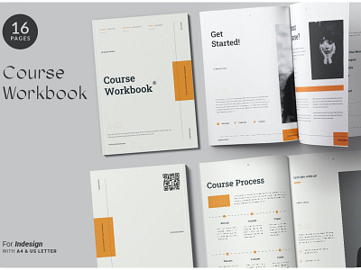 The Course Workbook | Minimal a4 adobe advertising branding catalog catalogue clean fashion indesign lookbook magazine minimalist modern print print design printable printing professional template us lettter