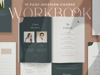 The Course Workbook | Minimal a4 adobe advertising branding catalog catalogue clean fashion indesign lookbook magazine minimalist modern print print design printable printing professional template us lettter