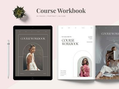 Workbook Template blog ebook canva class course download free indesign magazine marketing modern online print printable social social media webinar workshop