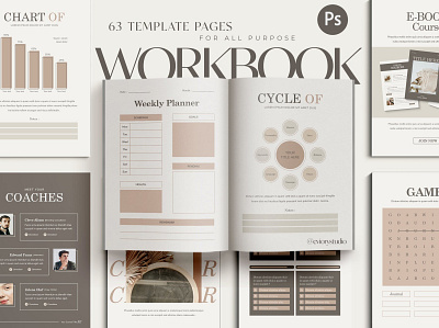 Workbook Course Creator for Coach blog blog ebook canva catalog class clean course download ebook free marketing online print printable social social media template webinar workshop