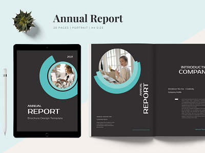 Annual Report Template blog blog ebook canva catalog class clean course download ebook free marketing online print printable social social media template webinar workshop