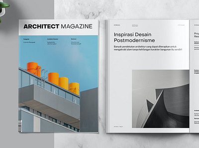 Architecture Magazine Template 3d animation catalog clean design elegant graphic design illustration indesign logo magazine modern motion graphics photography print printable simple template