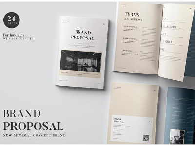 Brand Proposal Brochure animation brand brand proposal brochure catalog clean design illustration indesign logo magazine print printable proposal template