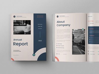 Annual Report 2021 annual catalog clean design illustration indesign logo magazine print printable report template