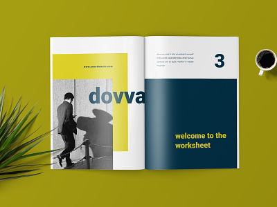 Dovva - Minimalist Workbook Template 3d animation branding catalog clean design graphic design illustration indesign logo magazine minimalist motion graphics print printable template workbook