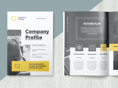 Company Profile 3d animation branding catalog clean company design graphic design illustration indesign logo magazine motion graphics print printable profile template