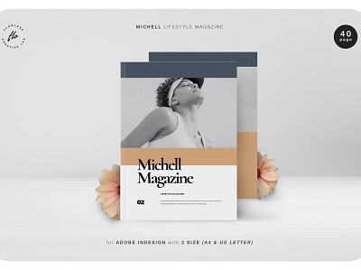 Michell Lifestyle Magazine 3d animation branding catalog clean design graphic design illustration indesign lifestyle logo magazine motion graphics print printable template ui