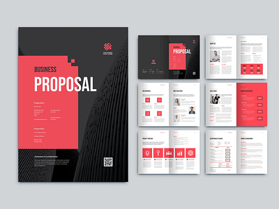 Proposal a4 booklet business business proposal catalog clean company design identity illustration indesign magazine marketing portfolio print print template printable report template