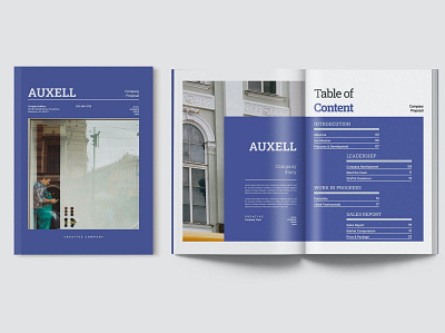 Auxell - Elegant Business Proposal Indesign 3d annual annual report branding business catalog clean design elegant graphic design illustration indesign logo magazine motion graphics print printable proposal report template