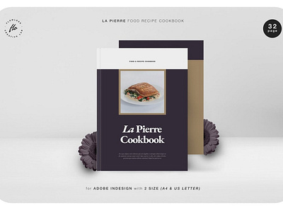 La Pierre Food Recipe Cookbook a4 adobe catalog clean cookbook design food illustration indesign logo magazine minimalist modern print print design printable professional simple template us letter