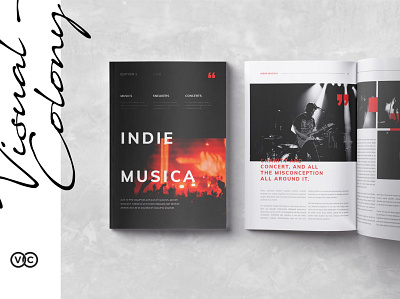 Musica Magazine annual annual report brochure business catalog catalog clean clean brochure design editoral fashion illustration indesign lifestyle lookbook magazine print printable professional report template