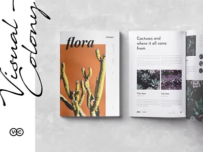 Flora Magazine annual report brochure business catalog catalog clean design editoral fashion illustration indesign lifestyle lookbook magazine photography portfolio print printable professional report template