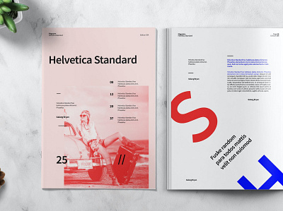 HELVETICA - Magazine Template annual annual report branding catalog clean colorful design fashion graphic design illustration indesign lifestyle lookbook magazine modern motion graphics photography print printable template