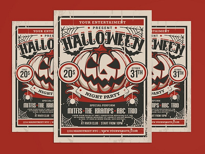 Halloween Party Flyer candy design ghost halloween halloween flyer illustration magazine party party flyer poster poster design poster template posters print print design print template printing scary template treat