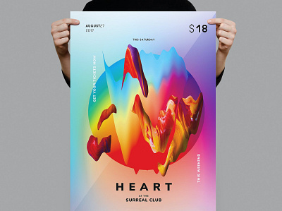 Heart Flyer / Poster Template annual annual report catalog catalog magazine clean design editoral flyer illustration indesign lifestyle lookbook magazine minimal photography portfolio poster print printable template