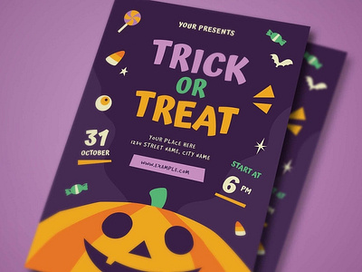 Trick or Treat Event Flyer Template