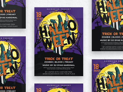 Halloween - Flyer business catalog clean design flyer flyer poster halloween halloween flyer poster horror illustration indesign magazine movie poster print printable scary template template flyer thriller