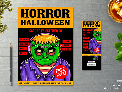 Halloween Flyer Zombie Monster