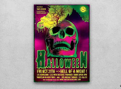 Halloween Flyer Template catalog clean design flyer minimal flyer modern flyer poster flyer simple flyer template graphic design halloween halloween flyer horror illustration indesign magazine movie poster magazine print printable template