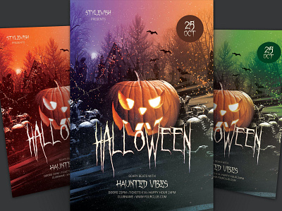 Halloween Flyer catalog clean design flyer flyer simple halloween halloween flyer illustration indesign magazine movie night nightmarre october print printable scary flyer scary template template thriller