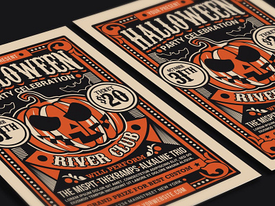 Halloween Party Flyer catalog clean design halloween halloween flyer template halloween party illustration indesign magazine modern movie movie flyer night nightmarre poster poster flyer print printable template thriller