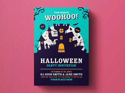 Halloween Party Flyer Template catalog clean flyer flyer poster halloween halloween flyer halloween party horror indesign magazine modern movie movie horror night october poster print printable pumpkin template