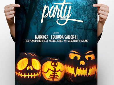 Halloween Flyer catalog clean design flyer halloween halloween flyer halloween flyer template halloween poster horror indesign magazine movie night october party poster print printable pumpkin template