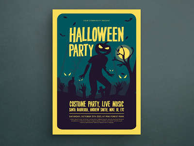 Halloween Party catalog clean design flyer poster flyer set ghost halloween halloween flyer halloween poster illustration indesign magazine night print printable pumpkin scary template treat trick