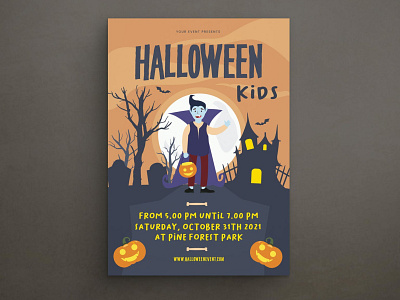 Halloween Party Flyer catalog clean design flyer poster flyer set ghost halloween halloween flyer halloween party horror indesign magazine night october poster set print printable pumpkin scary template