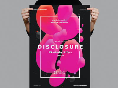 Disclosure Poster / Flyer branding catalog clean design disclosure disclosure poster dj flyer flyer template futuristic graphic design hipster illustration indesign magazine poster poster template print printable template