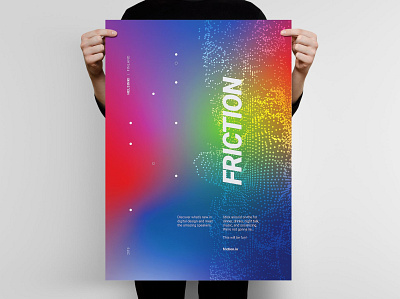 Friction 1 Poster Template abstract catalog clean design flyer flyer poster friction geometric gradient graphic design illustration indesign magazine polygon poster poster template print printable promotion template