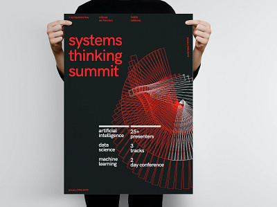Systems Thinking Summit Poster Template catalog clean conference design developer flyer generative graphic design illustration indesign magazine motion graphics print printable processing summit summit poster systems technology template