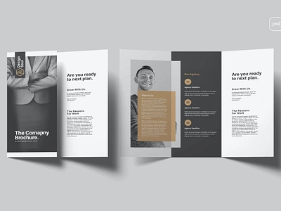 Trifold Brochure brochure catalog clean design flat flat product fold fold brochure graphic design illustration indesign magazine mockups motion graphics print printable psd template trifold trifold brochure