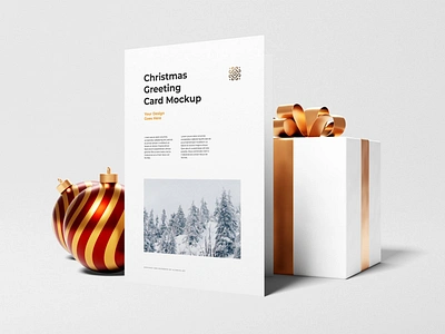 Christmas Card Mockup branding cards catalog christmas card christmas card mockup christmas mockup clean design festive illustration indesign magazine mockups newyear newyear card paper print printable stationery template