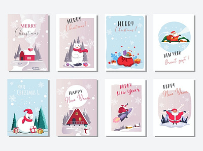 Christmas Cards cards catalog christmas christmas cards clean deer design gift greeting illustration indesign magazine merry new year print printable snow social template xmas