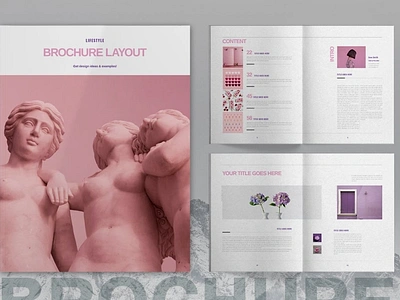 Lifestyle Brochure Template brochure brochure template business catalog clean clear cool design graphic design illustration indesign lifestyle magazine magazine template modern modern sculpture pink print printable template