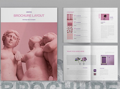 Lifestyle Brochure Template brochure brochure template business catalog clean clear cool design graphic design illustration indesign lifestyle magazine magazine template modern modern sculpture pink print printable template