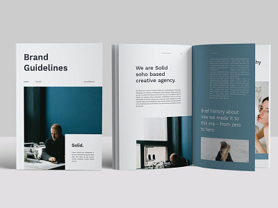 Brand Guideline annual report brand guideline catalog clean company design graphic design illustration indesign magazine marketing media kit layout minimalist presentation print printable proposal layout report startups template