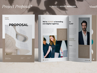 Proposal agency annual annual report catalog clean company corporate design eps graphic design illustration indesign magazine minimalist print printable proposal report template template minimalist