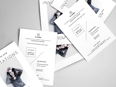 Fashion Show Invitation apparel artbook business folder catalog clean contemporary design fashion fashion lookbook flat graphic design illustration indesign indesign template magazine print printable swiss template unique