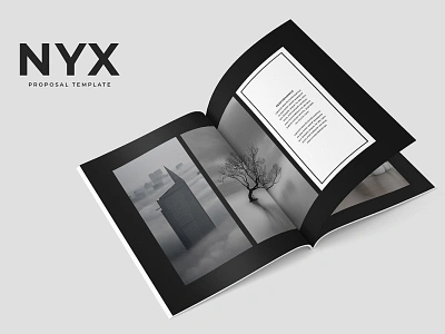 Nyx Proposal Template annual report catalog clean decoration document graphic design illustration indesign interiors magazine minimalistic print printable professional proposal proposal print proposal template showcase template