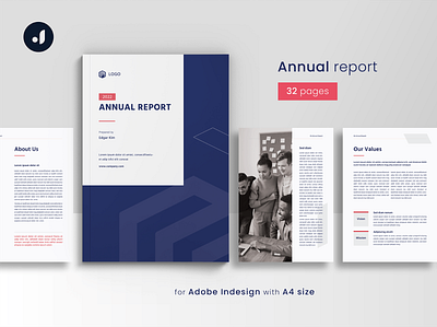 Annual Report a4 annual annual report book book template catalog clean design indesign investor logo magazine plan presentation print printable report report tempate startup template