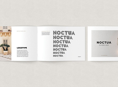 Noctua Brand Guidelines annual annual report brochure catalog catalogue clean design fashion graphic design horizontal identity illustration indesign indesign template lifestyle luxury magazine print printable template