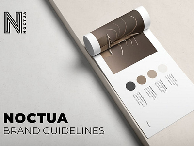 Noctua Brand Guidelines annual report branding brochure catalog catalogue clean design fashion graphic design horizontal identity illustration indesign lifestyle luxury magazine print printable report template