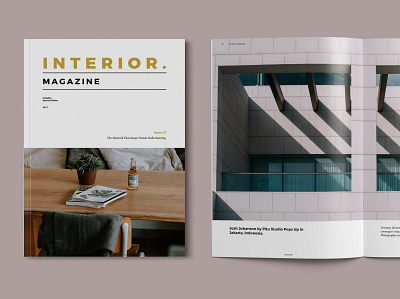 Interior Magazine Template annual report brochure brochure template catalog clean design editorial identity illustration indesign interior magazine layered magazine minimalist multipurpose portfolio print printable professionaly template