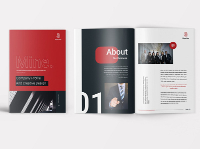 Mine - Company Profile Template annual report brochure brochure template company profile design identity indesign layered lookbook magazine minimalist multipurpose photography proposal portfolio brochure principles print printable profile template proposal template template