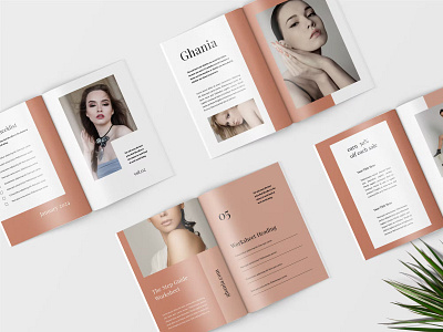 Ghania - Workbook Planner brochure brochure template catalogue clean company profile design identity indesign layered lookbook lookbook catalogue magazine minimalist multipurpose print printable profile template template workbook workbook planner