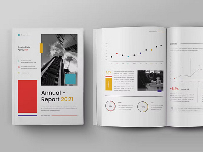 Annual Report annual annual report brochure catalog clean design furniture magazine identity illustration indesign layered magazine minimalist multipurpose print printable professional indesign profile template report template