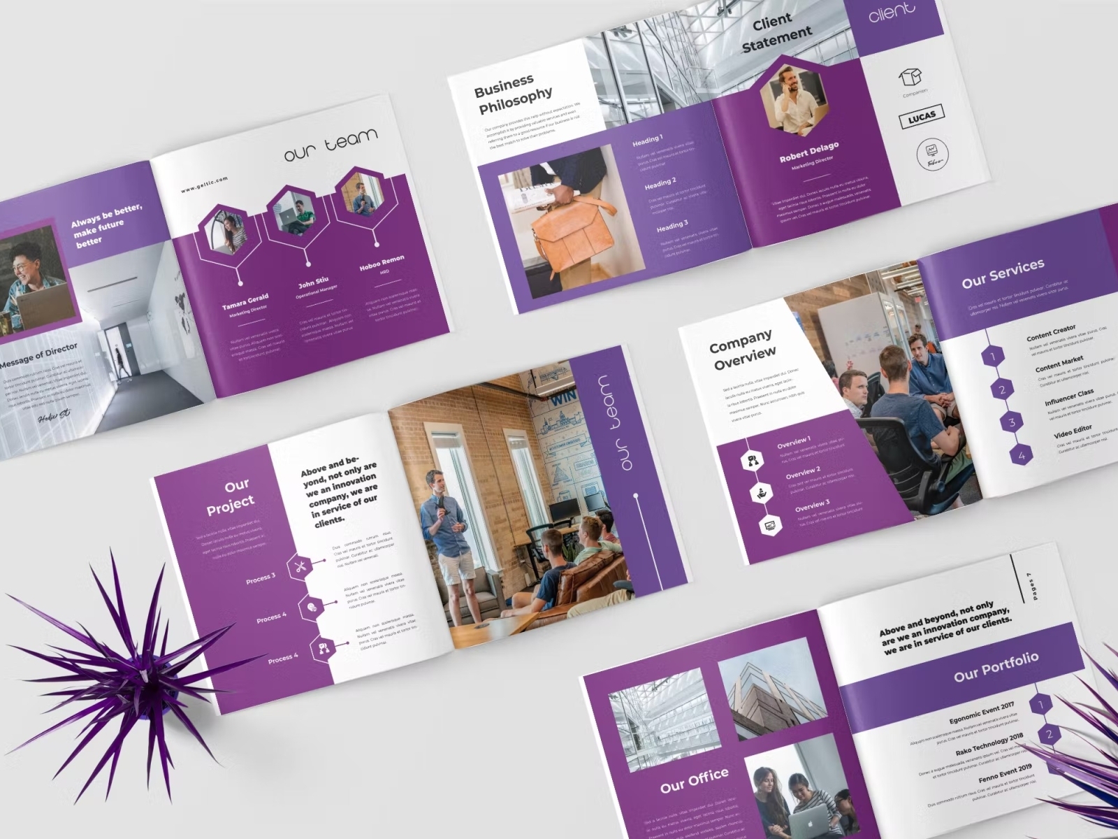 Business Portfolio Template by PrintMe on Dribbble